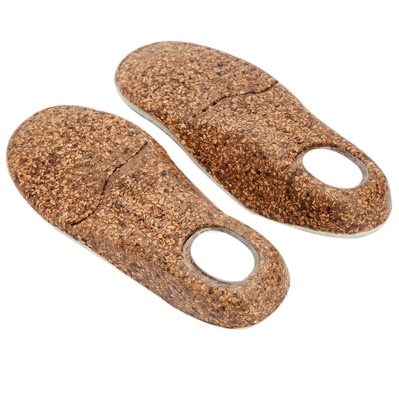 Custom orthotic cork shoes insole arch support cork insoles for flat feet