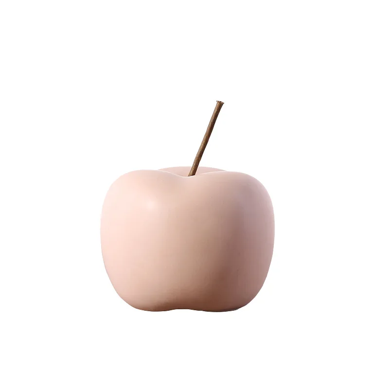Color Glazed Ceramic Apples for Living Room Decoration