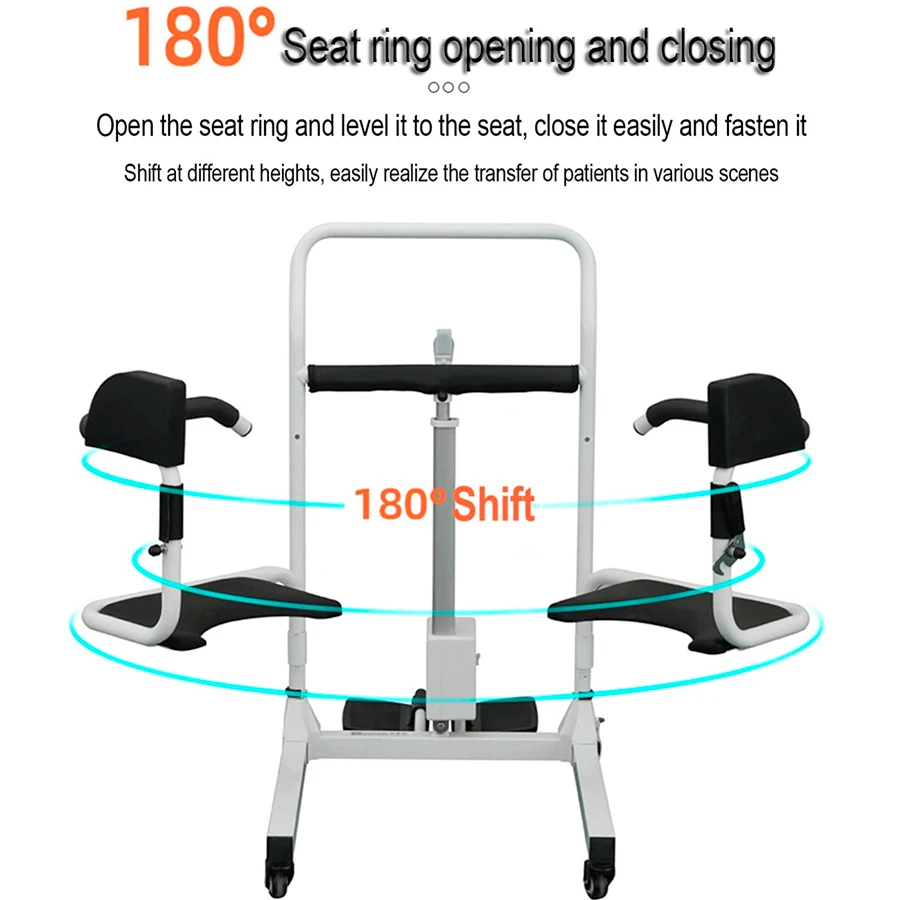 UZYW-01 Home Care Paralysis Mover Electric Lift Patient Transfer Chair With Commode Hole With Motor Nursing Aid Wheelchair