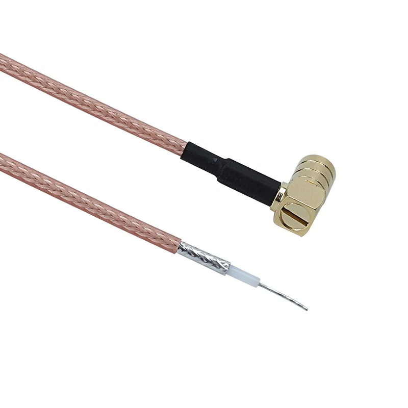 SMB-Male To male With Elbow Connector To Stripped Side RG316 Coaxial Cable