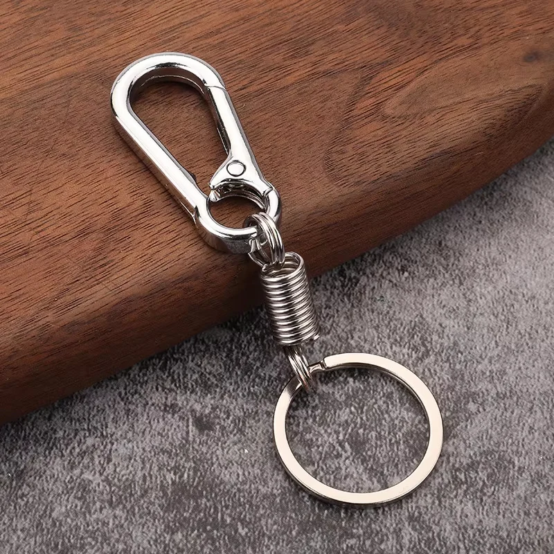 Personalized Creative Minimalist Colorful Spring Key Holder Metal Spring Keychain for Men Women Waist Hanging Buckle Accessories