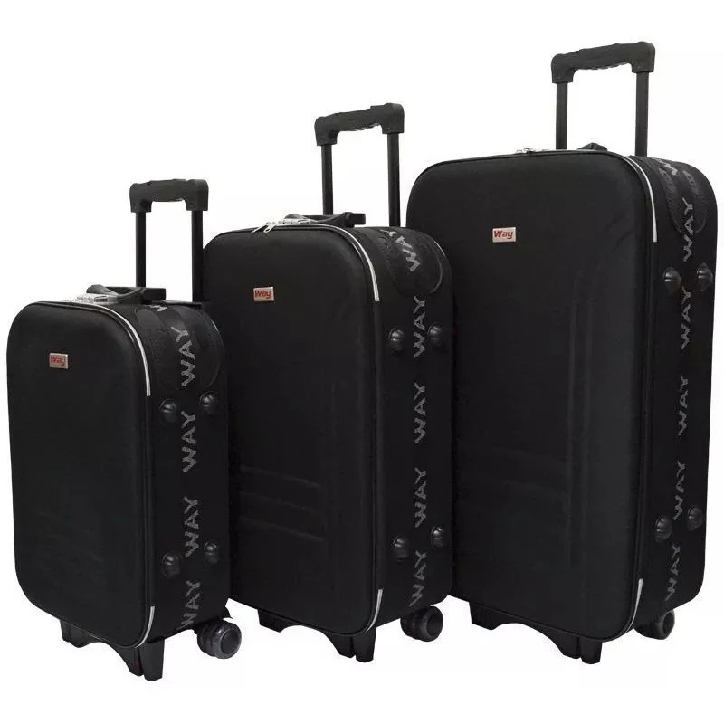 600D polyester external wheels honey comb frame 20 24 28 inch cheap soft 3pcs eva travel trolley luggage bag
