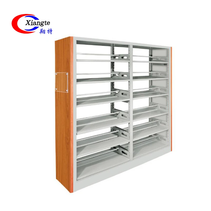 
Hot Item Heavy Duty Wood And Metal Library Wooden Steel Simple Dustproof Bookshelf 