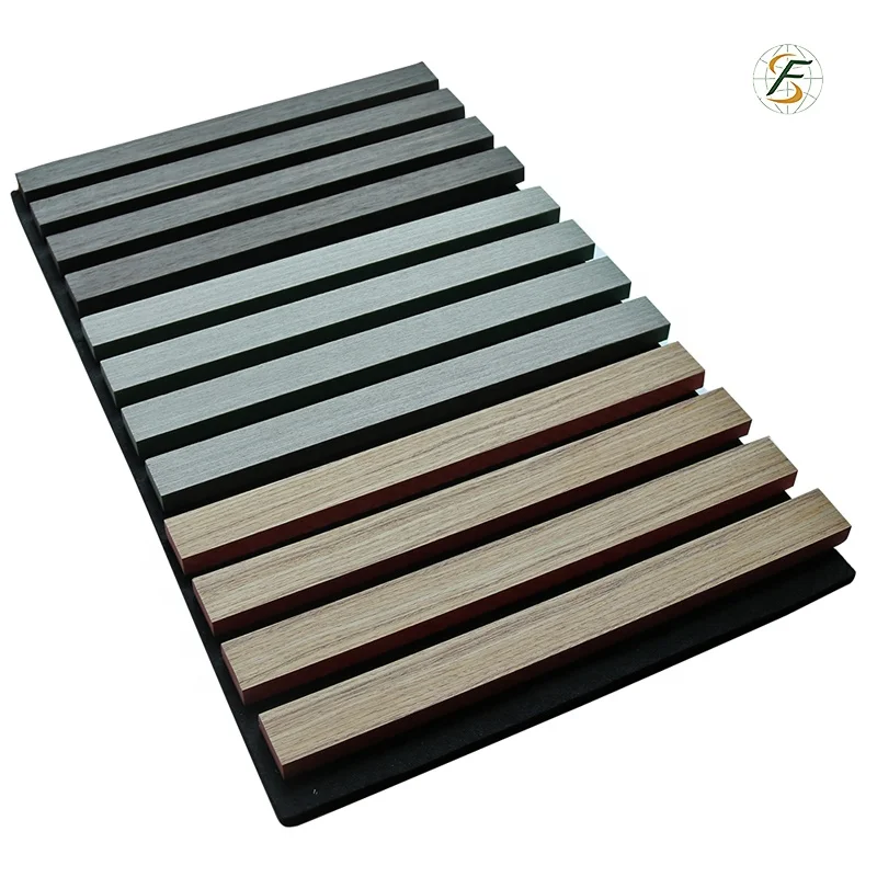 21*600mm Sound absorbing MDF akupanel wood slatwall panel for auditorium Hall decoration