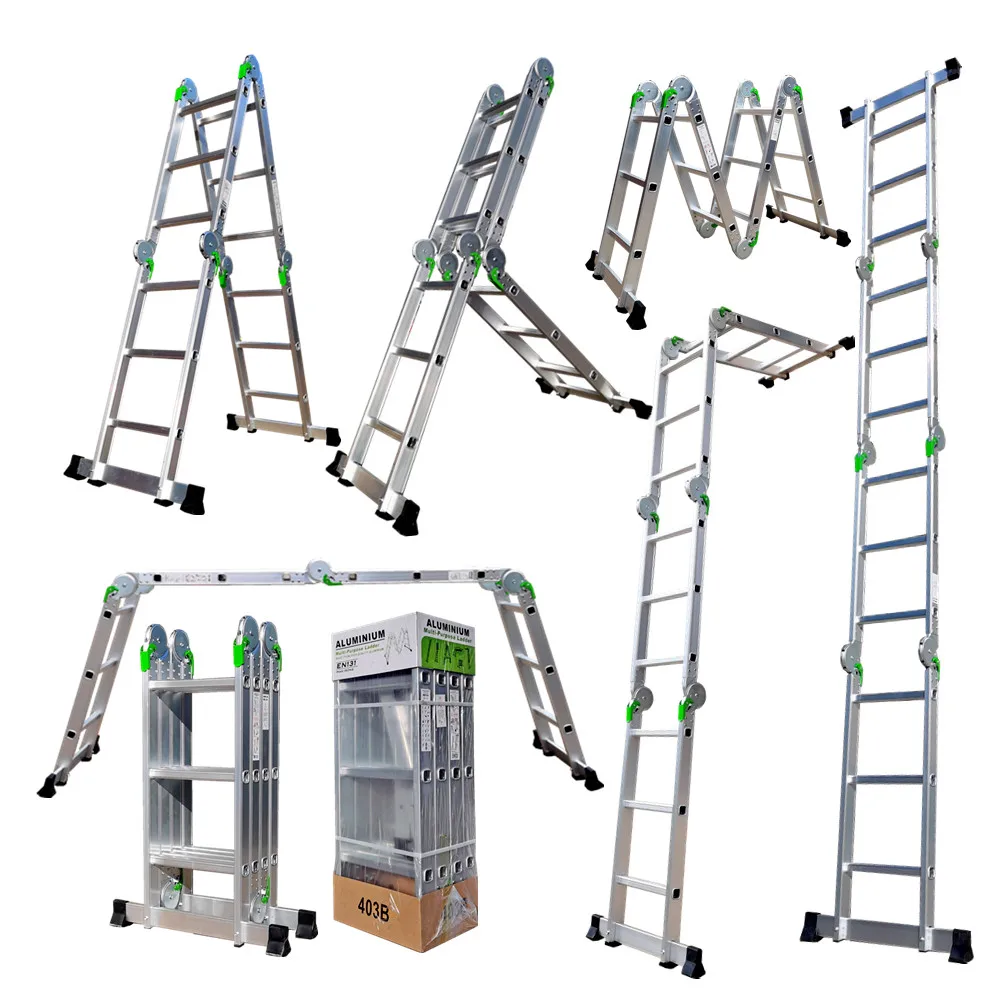  Алюминиевая многофункциональная складная лестница 4x2 4x3 4x4 4 4x5 4x6 2 7 м 3 5