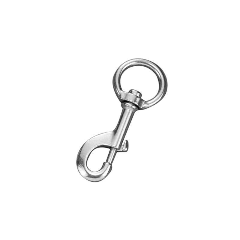 Comfortable Design 100mm Stainless Steel Eye Spring Hook With Round Ring Metal Snap Hook