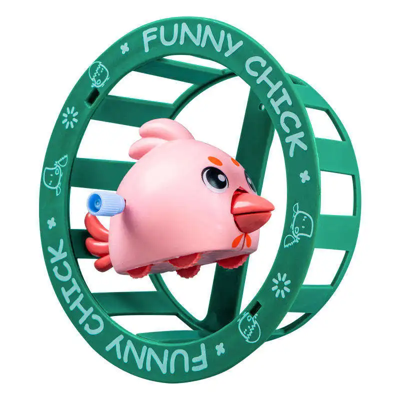 Hot Selling 2024 New Educational Cartoon Chick Clockwork Wind-Up Toy Winding Chicks Spinning Around Kids Toy