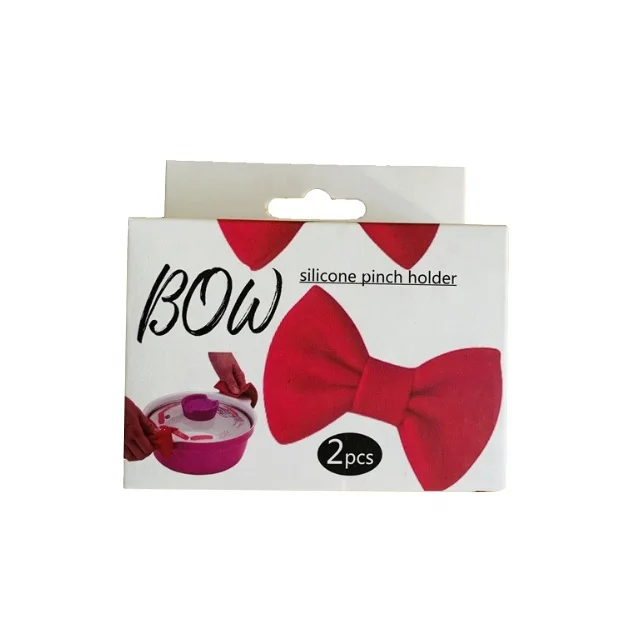 Kitchen Cooking Gloves Silicone Heat Insulator Clip Mini Oven Mitt Cooking Pot Lid Holder for Kitchen