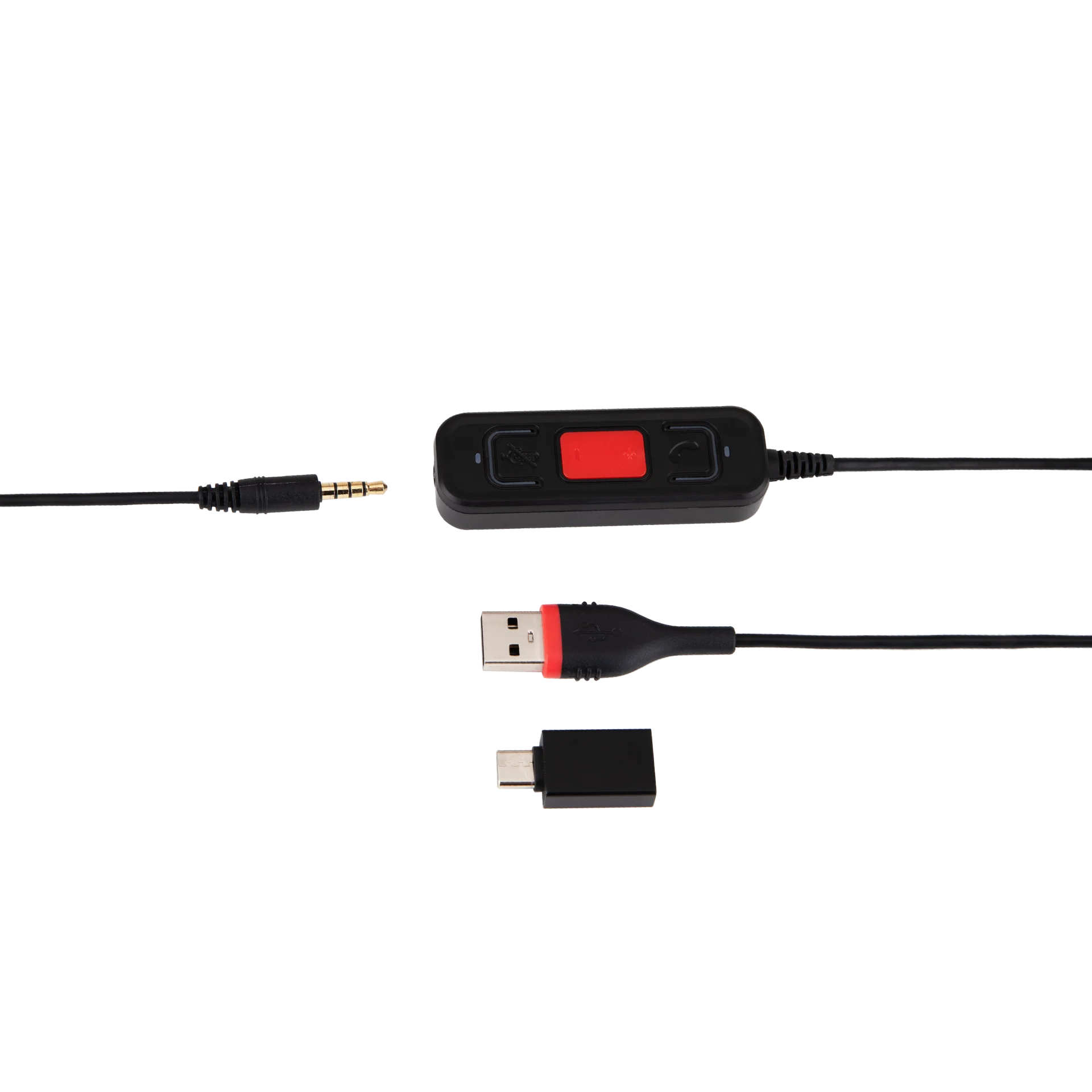 For PC or DeskPhone with 3.5 mm Jack, USB-A port or USB-C port AH 22 M II Corded Binaural Premium Headset with volume,