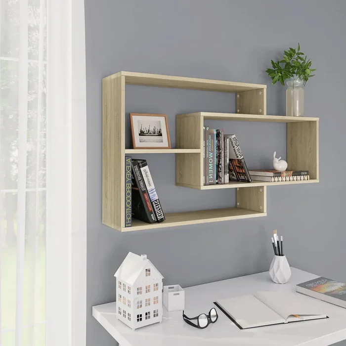 Floating Shelves For Bedroom Wall Shelves Sonoma Oak bracket furniture design wall display organizer kitchen wood shelf hanging