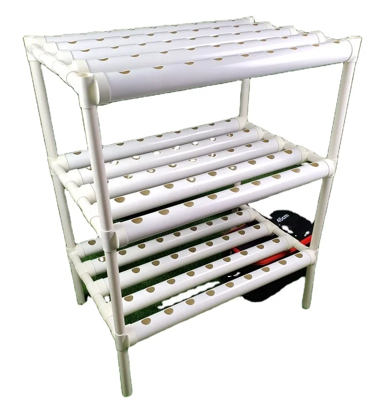 Plastic nft hydroponics channel set vertical grow rack for lettuce