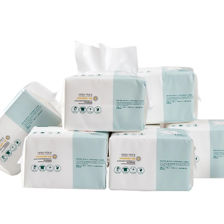 Disposable cleaning face tissue white soft nonwoven facial towel