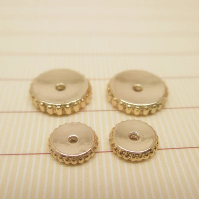 Высокое качество 6/9 мм 24K, покрыто золотом, бисер Rondelle Колеса Spacer Бусины для браслетов комплект ювелирных изделий серьги