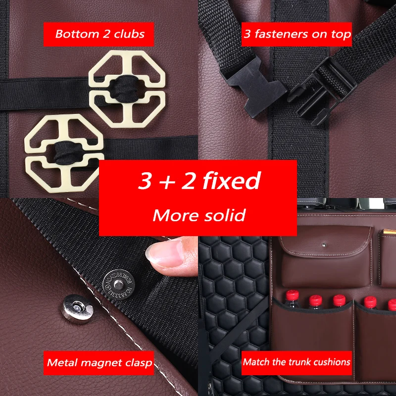 Collapse Bin Waterproof Monopoly Leather Grocery Bag Barbarians Organizer High Capacity Car Back Trunk Storage New Design 2018