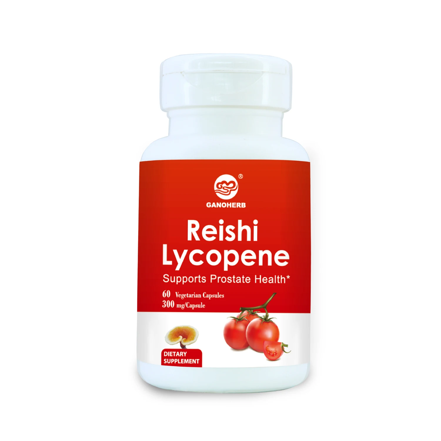 Капсулы антиоксиданта ликопена Ganoherb ganoderma lucidum травяные добавки Reishi для здоровья простаты и отбеливания