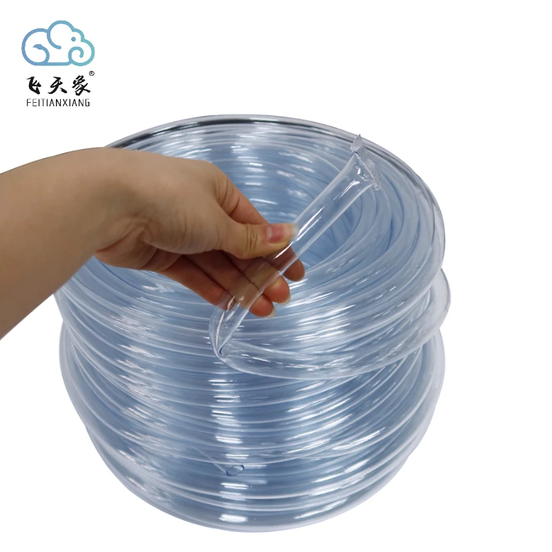 high pressure food medical grade vinyl tubing water oil air pvc clear pipe plastic flexible reinforced transparent hose thin