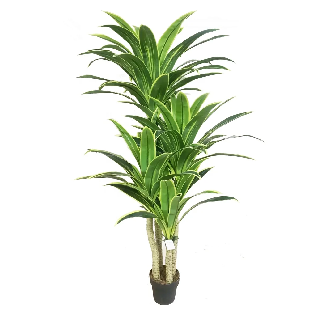 Artificial Plant Dracaena Fragrans Banana Phoenix Palm tree  in plastic pot For Indoor Outdoor Home Garden Decoration