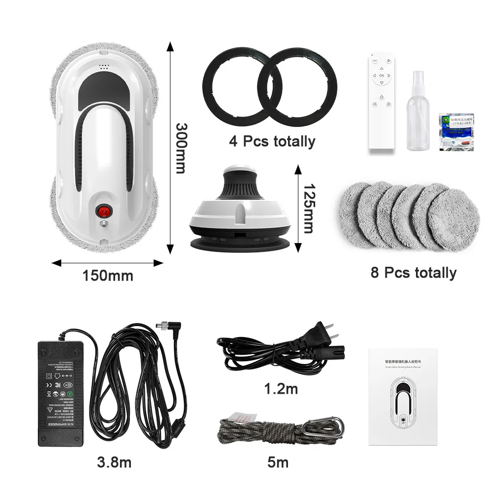 home use automatic vacuum cleaning window glass cleaner