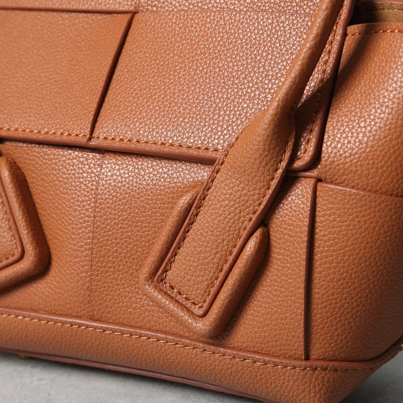 fashion women high class cowhide trapeze handbag high quality genuine leather tote bag