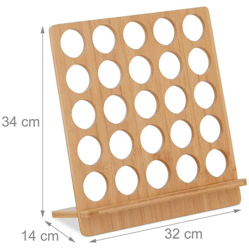 Office and Kitchen Countertop Bamboo Coffee Pod Storage Rack Coffee Pod Holder Coffee Capsules Colder for Dolce Gusto