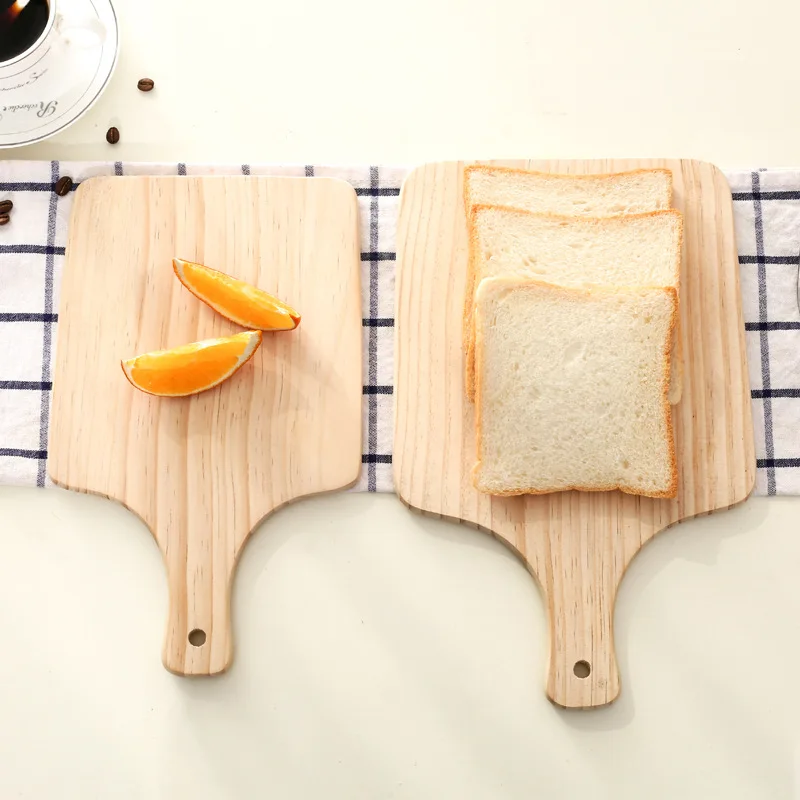 Bamboo Round Pizza Serving Tray Dish Plate with Handle Hot Sale Food Grade Wooden Design 100% Soild Wood Custom Pattern Party