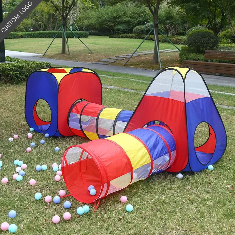 Factory Price Detachable Child Tent Crawl Tunnel Custom Kids Play Baby Pool Ball Tent With Tunnel