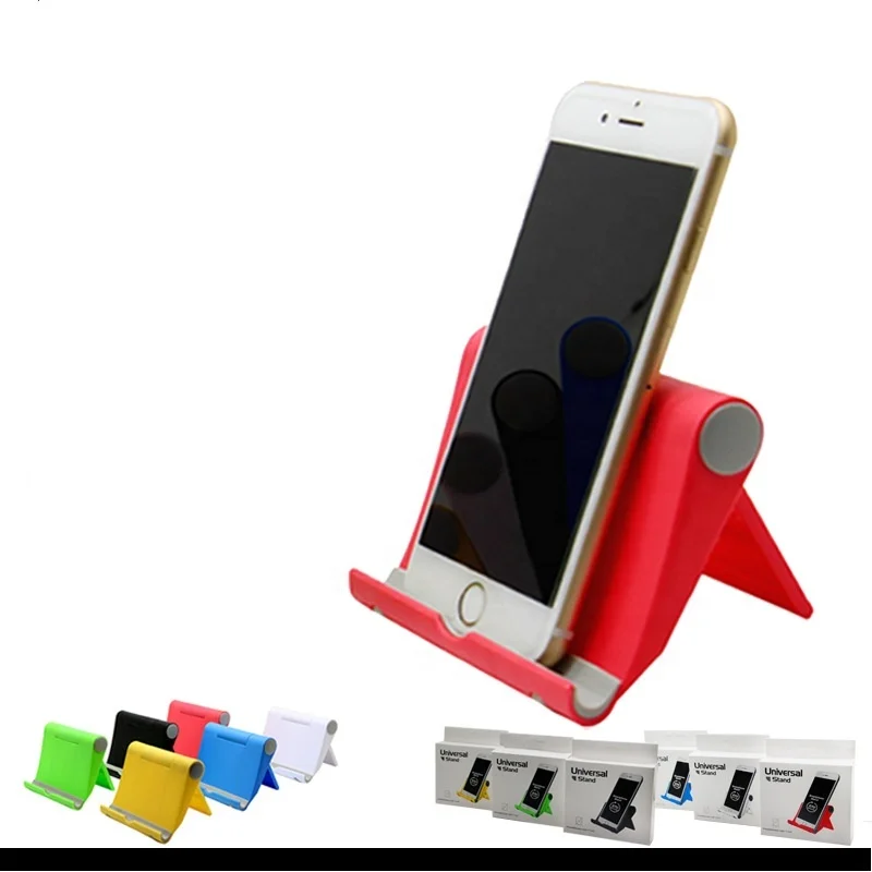 Hot Selling Mobile Phone Tablet Stand Folding Stand Portable Plastic Foldable Phone Holder Promotion Gift