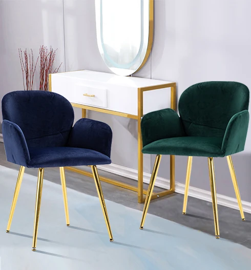 American modern velvet antique oversized chear dining room chair for coffee shop