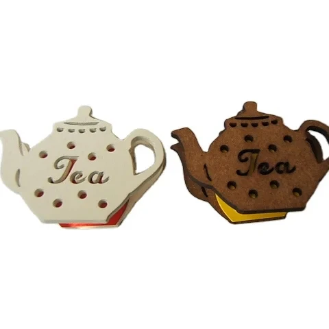 Laser engraving Wooden magnetic clip Wood Message paper clip business card holder