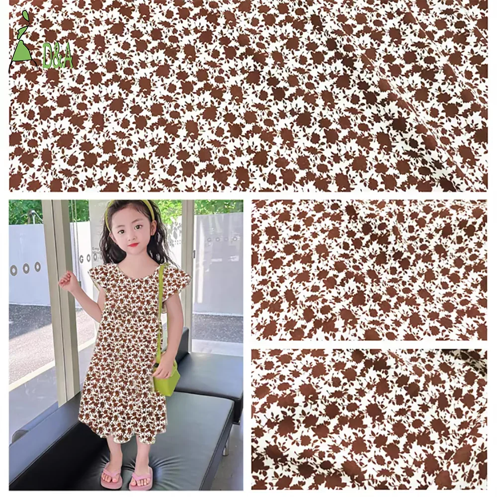 New Pattern Fashion Little Fresh Soft Cotton Printed Plain Flannel Children Shirt Dress Fabric Kids Cartoon Fabric