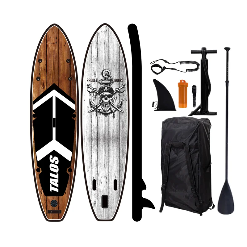 High quality OEM new design wooden inflatable sup board fishing single double stand up paddle board