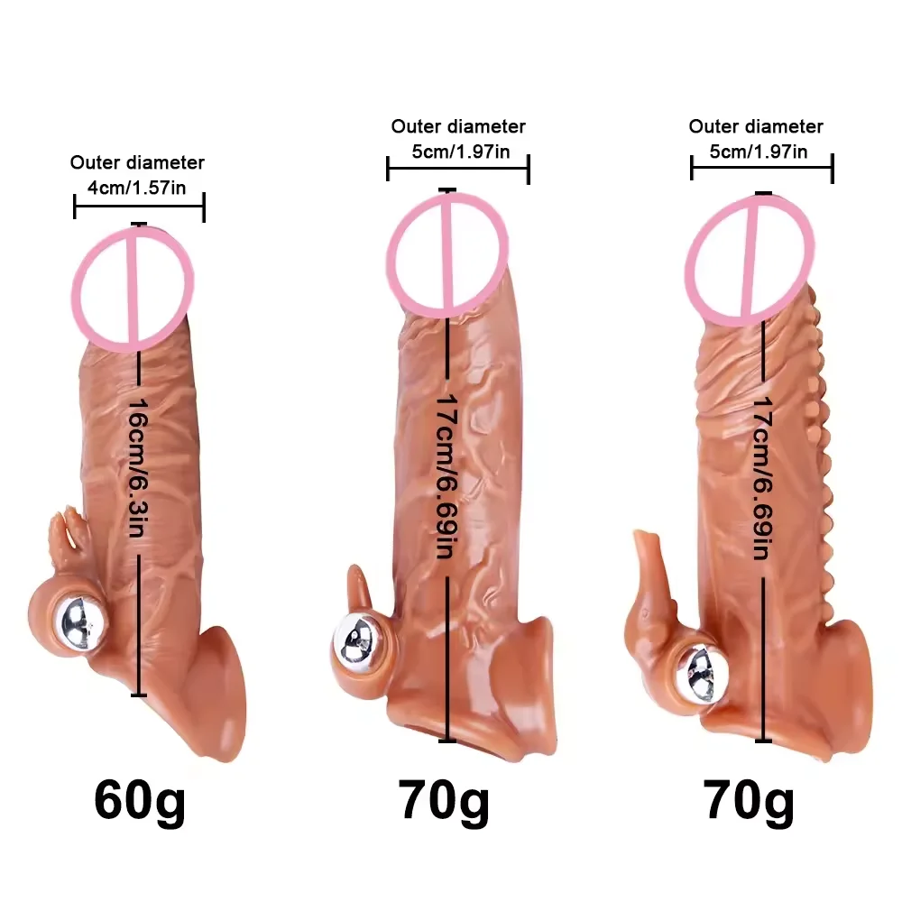 Sex Toys for Man Condom Male Penis Sleeve Vibrator Products Dildo