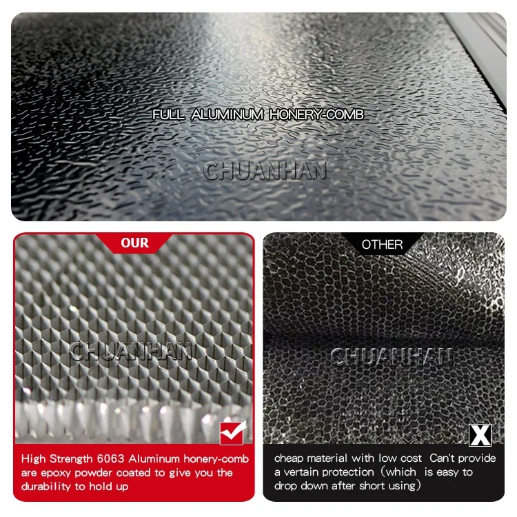 aluminum Hard tri folding pickup tonneau cover for ford ranger 2023 ISUZU Dmax Hilux Revo mazda bt50