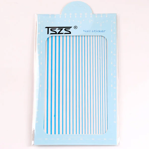 TSZS New Design Wholesale Nail Art Decoration 3D Decal Stickers Fluorescence Effect Self-Adhesive Nail Line Tape Nails Jewelry