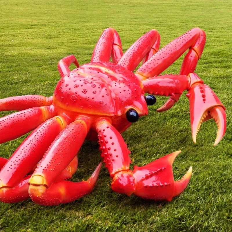 Hot Sale Animal Figure Resin Lobster Crab Statue Seafood Restaurant Greeting Outdoor Decoration