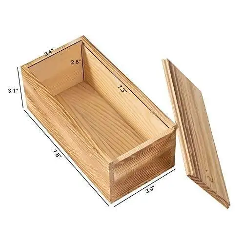 Small sliding lid wooden box ring gift packing box mini storage box