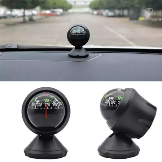 Multifunctional Universal Car Compass Pocket Mini Ball Dash Dashboard Car Mount Navigation Compass Camping Hiking Compass
