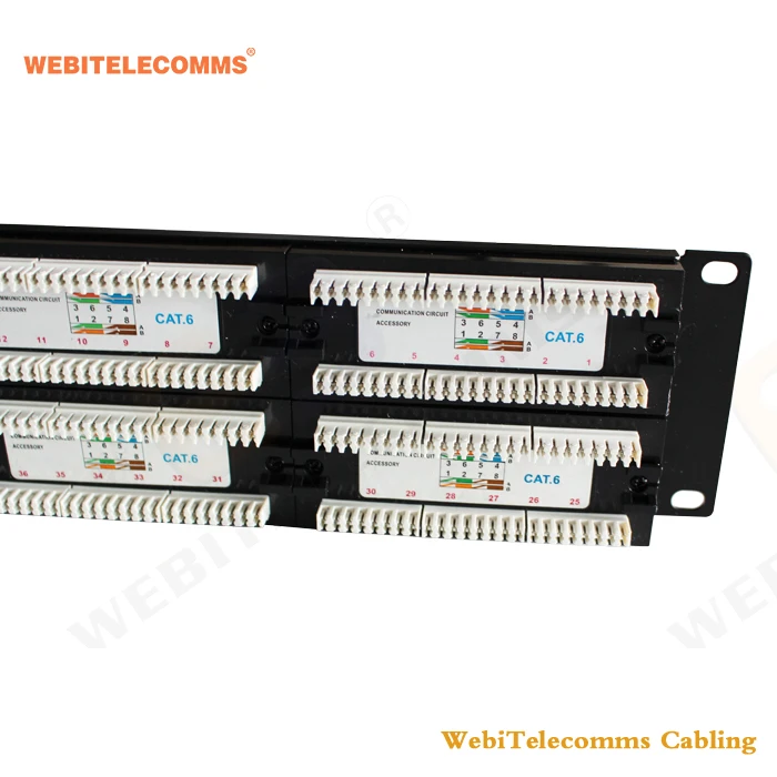 19inch 2U UTP 48 Ports CAT6 Patch Panel