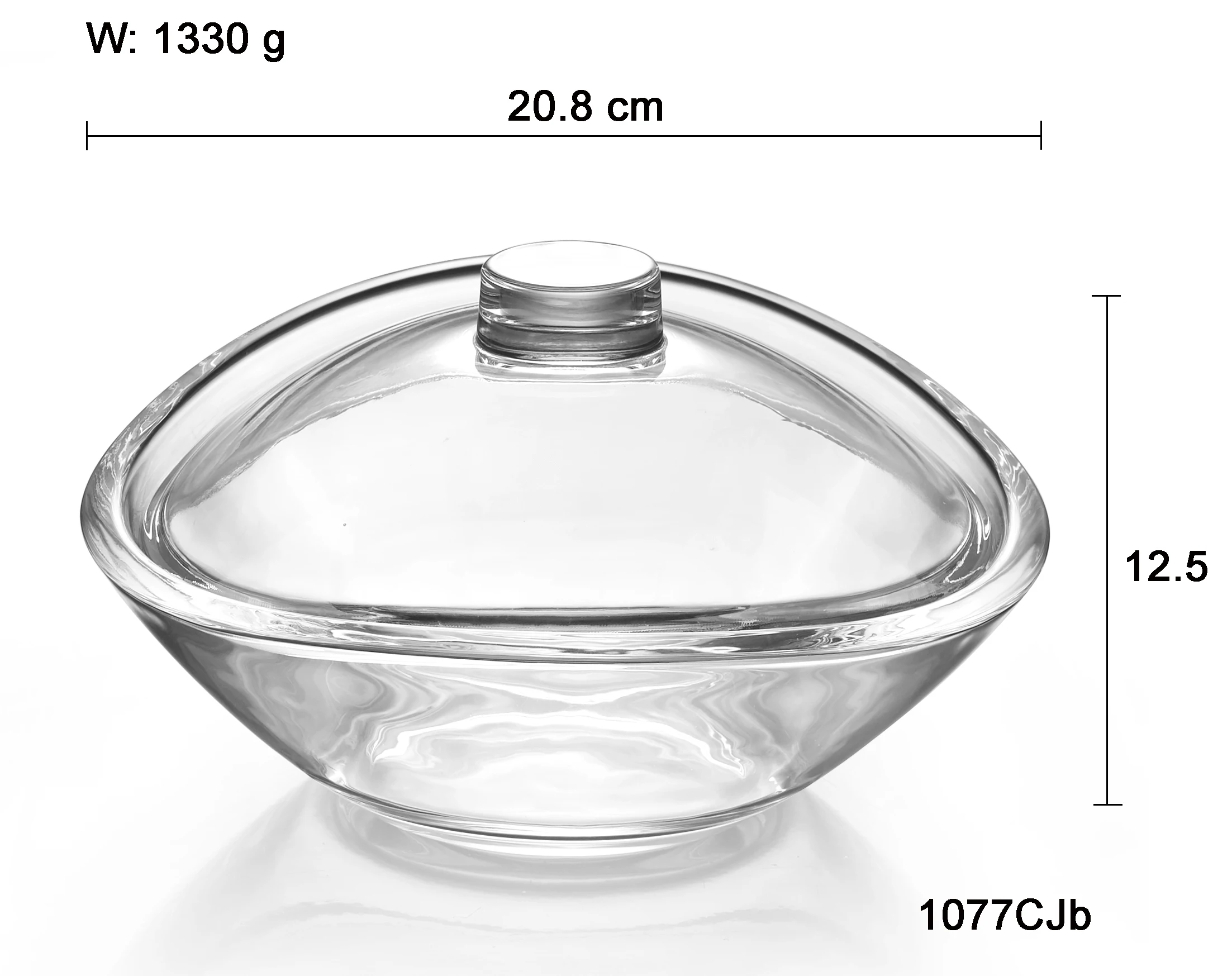 1077CJb Atlantic Candy Box Crystal Lead Free fruit salad luxury bowl decoration glass bowls with lid