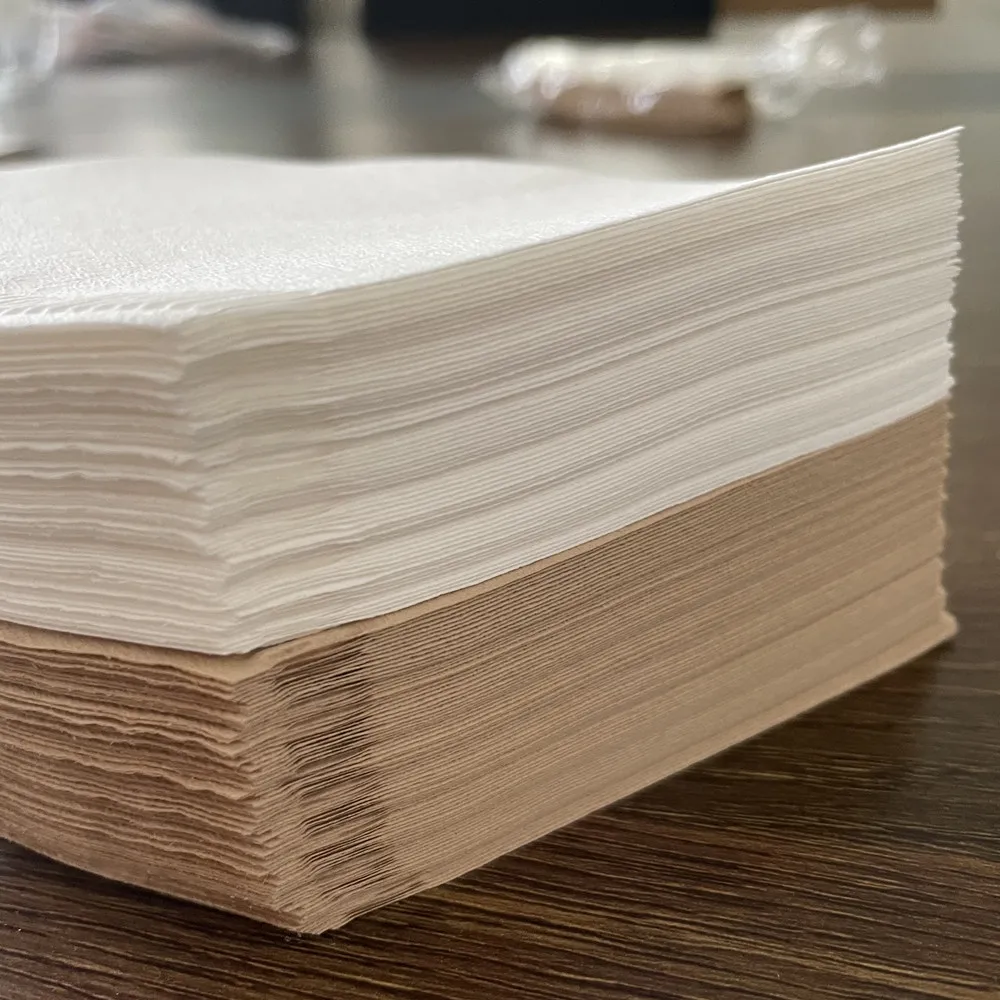 coffee filter paper con filter roll 101 fan shape white color