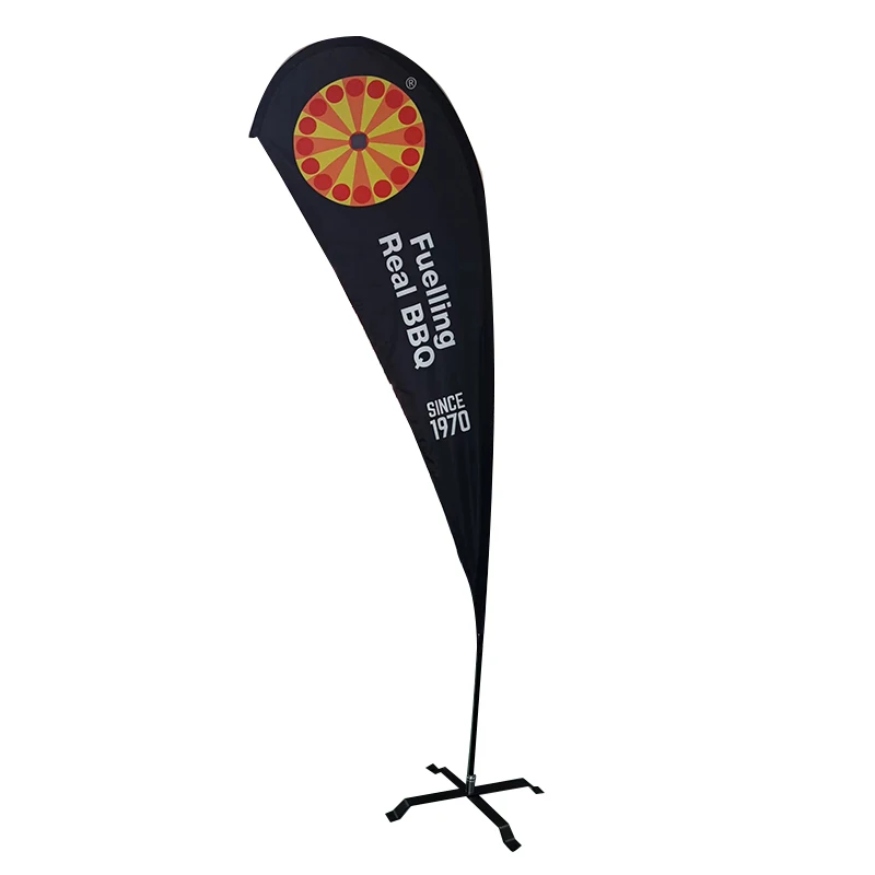 Outdoor Aluminium Pole Tear Drop Flying Teardrop Feather Banner Flag