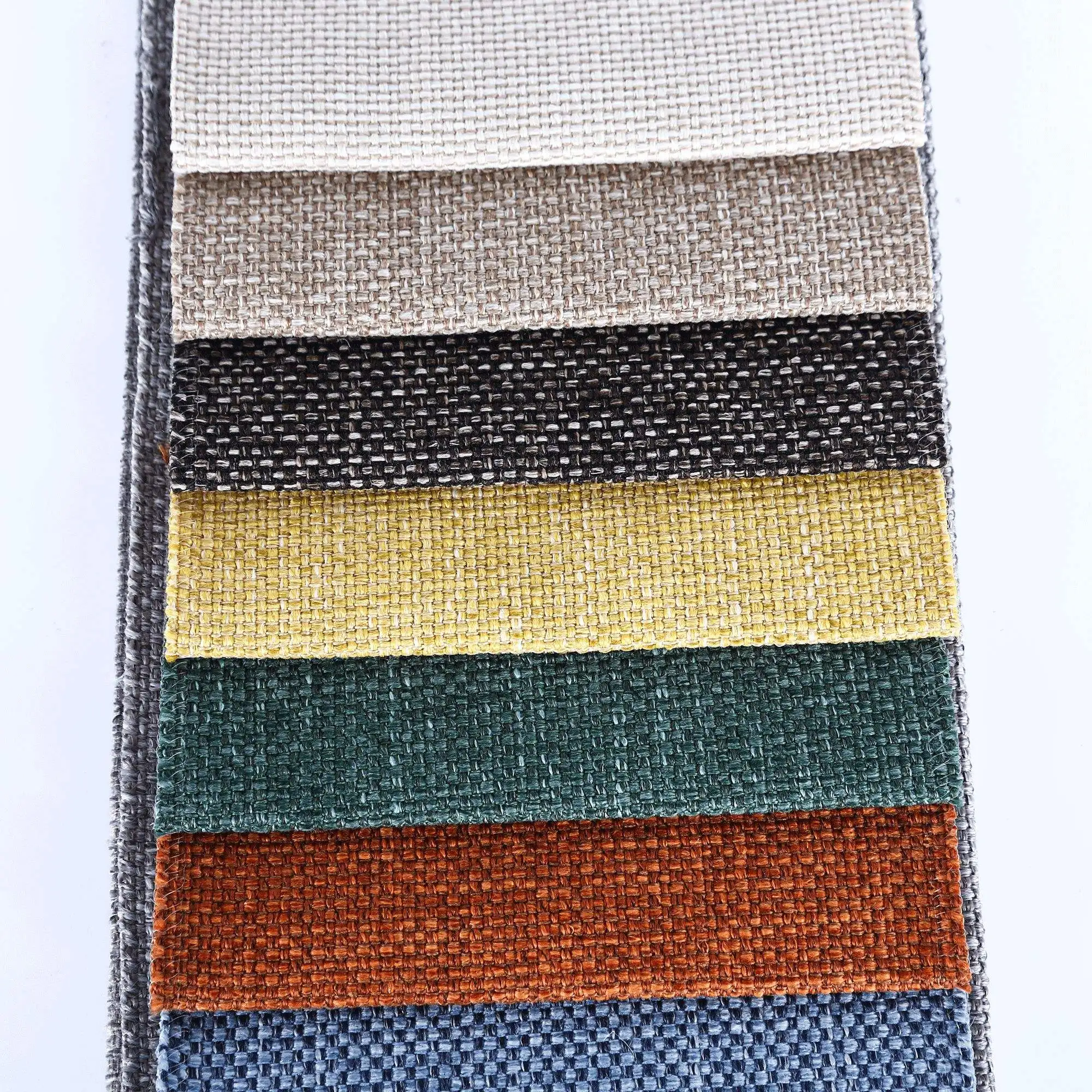 Hometextile 100% Polyester Fabric Linen Cotton Look High Quality Woven Soft Sofa Fabric Upholstery