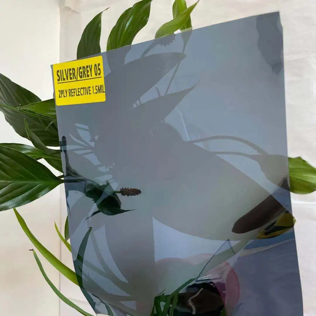 SILVER/GREY 05 VLT 10% IR CUT 75% BUILDING GLASS ARCHITECTURE COMMERCIAL RESIDENTIAL SILVER REFLECTIVE ARCHITECTURE FILM