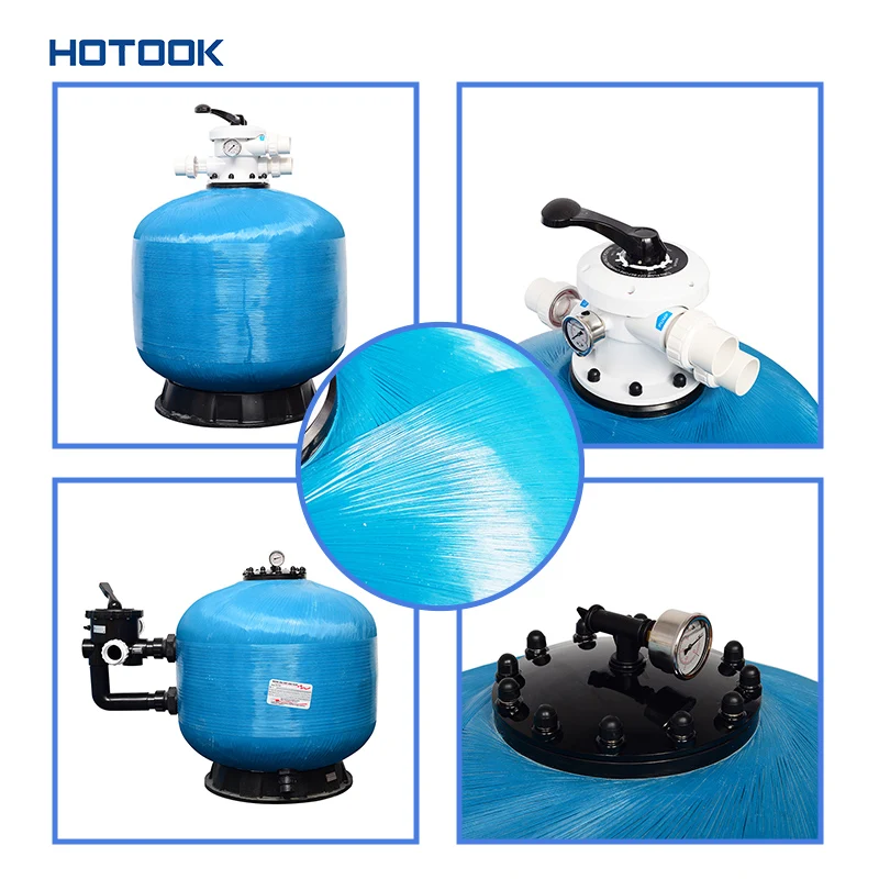 HOTOOK Custom Size Fiberglass Water Filter for Small Top/Side Mount Sand Filter Swimming Pool Equipment Filtration Accessories