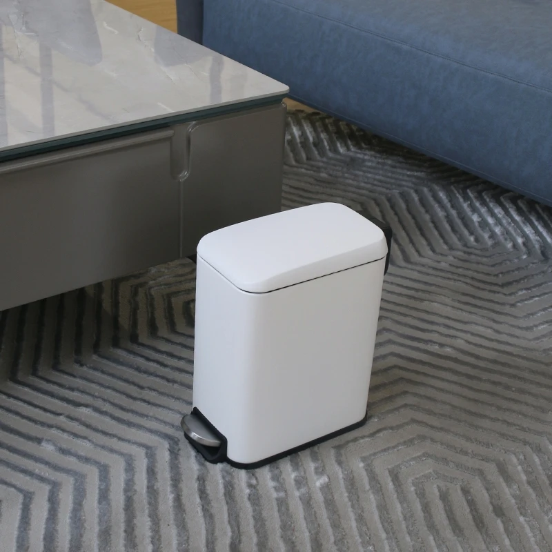 5L Garbage Disposals Bathroom Trash Can Stainless Steel Bins Compost Bin Fancy Dustbin Metal Garbage Can Hotel