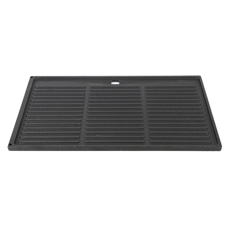 Cast Iron Reversible Griddle Plate Grill Plate for Gas Hobs and Barbecues with Flat and Ridged Surfaces
