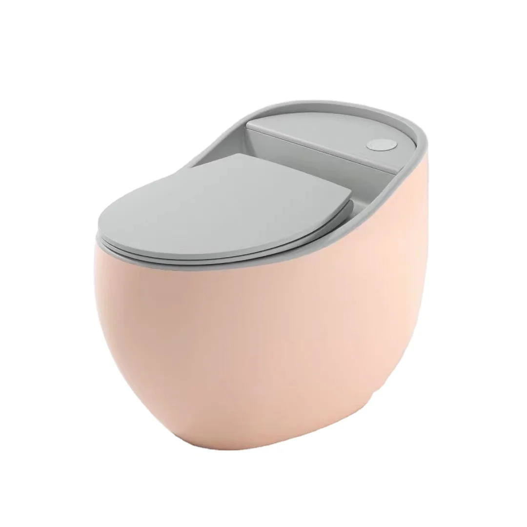 Luxury Modern Design Bathroom Ceramic Egg Shaped Toilets One Piece Ceramic Toilet Bowl