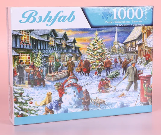 1000 pieces flat white cardboard jigsaw puzzle hot sale landscape oil painting sketch jigsaw puzzle youth educational toys