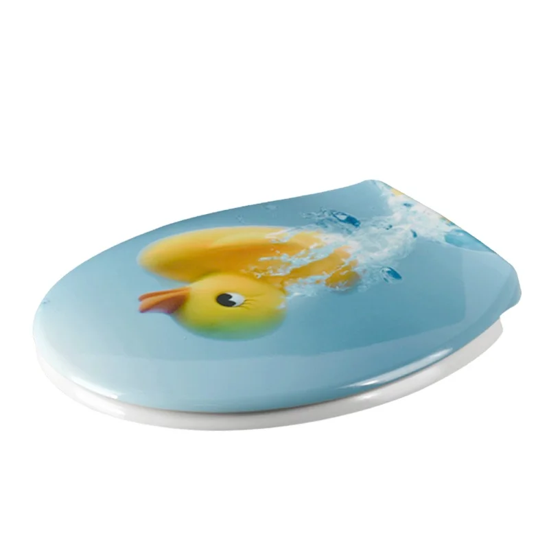 Custom designed novelty printed toilet seat