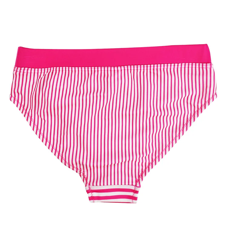 2023 New Arrival Natucare little girl micro striped girls swimsuit two piece shiny bikini swimwear for children